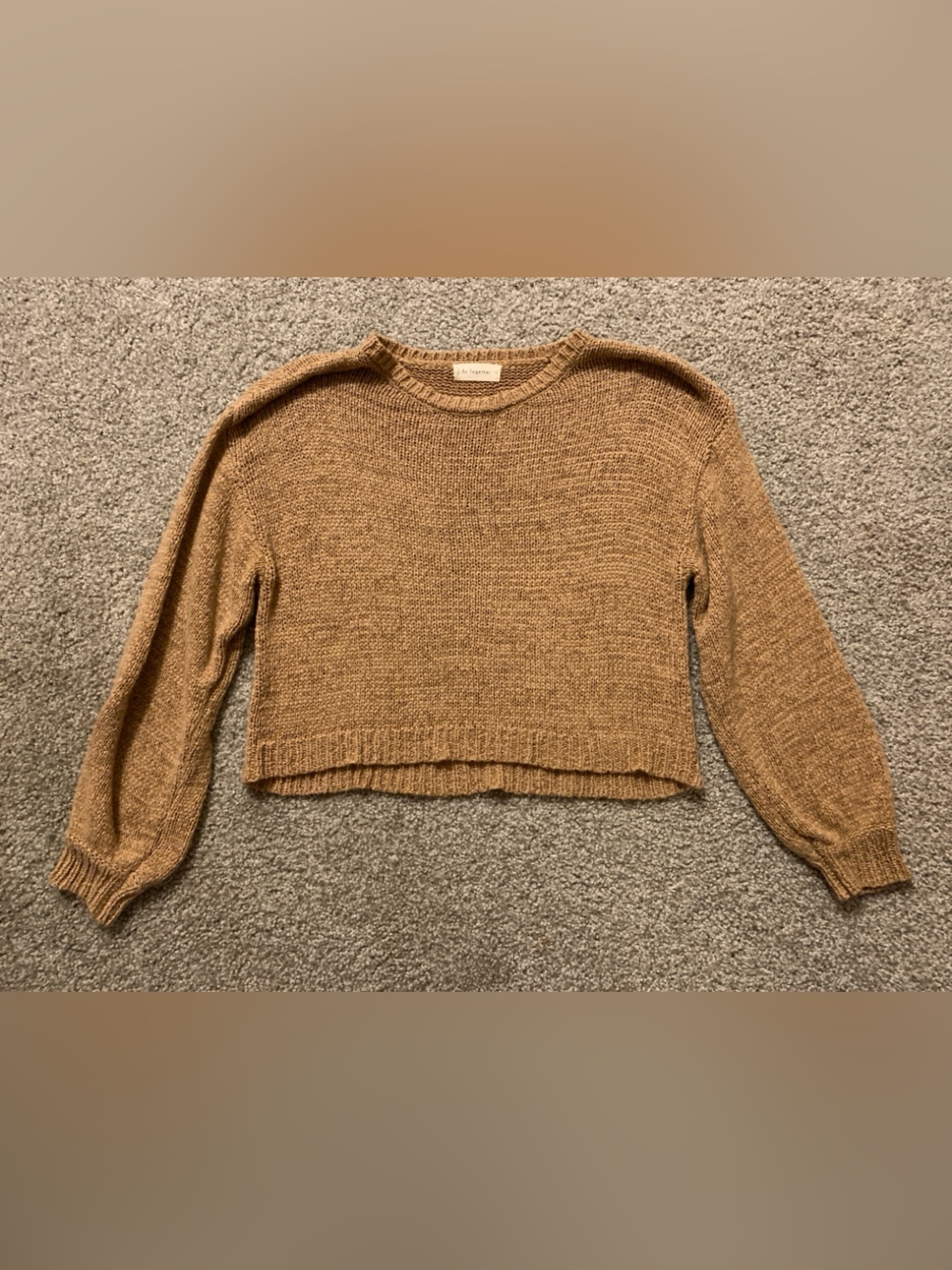By Together Women's Crewneck Sweater in Camel Brown